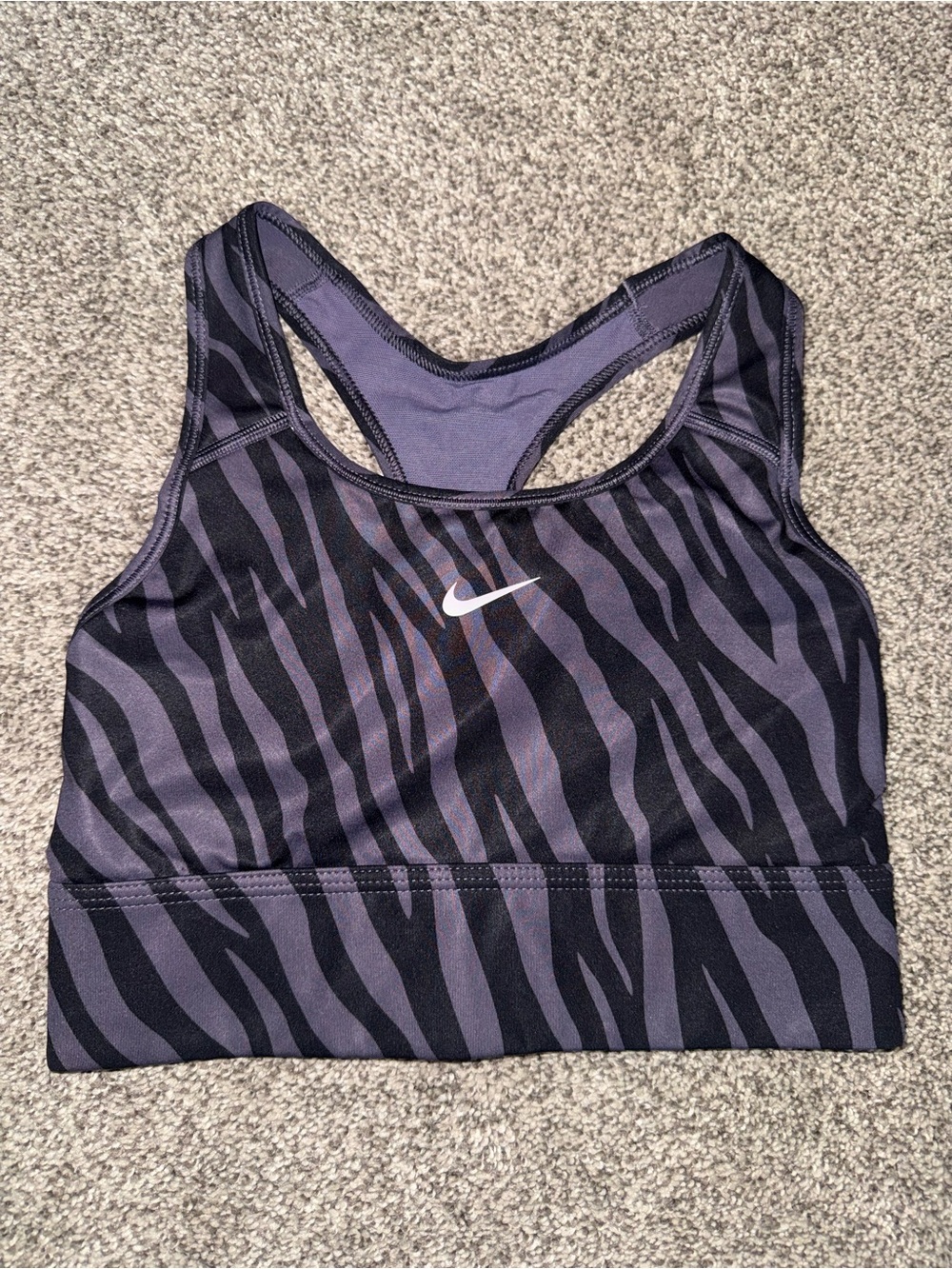 Nike Swoosh Icon Clash Dark Raisin Padded Pro Longline Sports Bra CZ7208-573